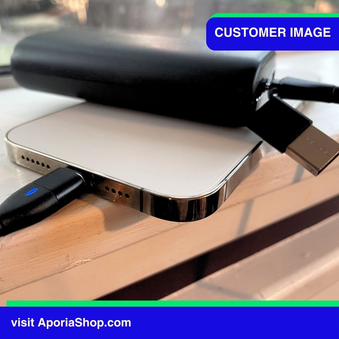Customer image of Aporia 11PIN Magnetic Charging Cable - USB Type A and USB Type C (6-in-1) with powerbank