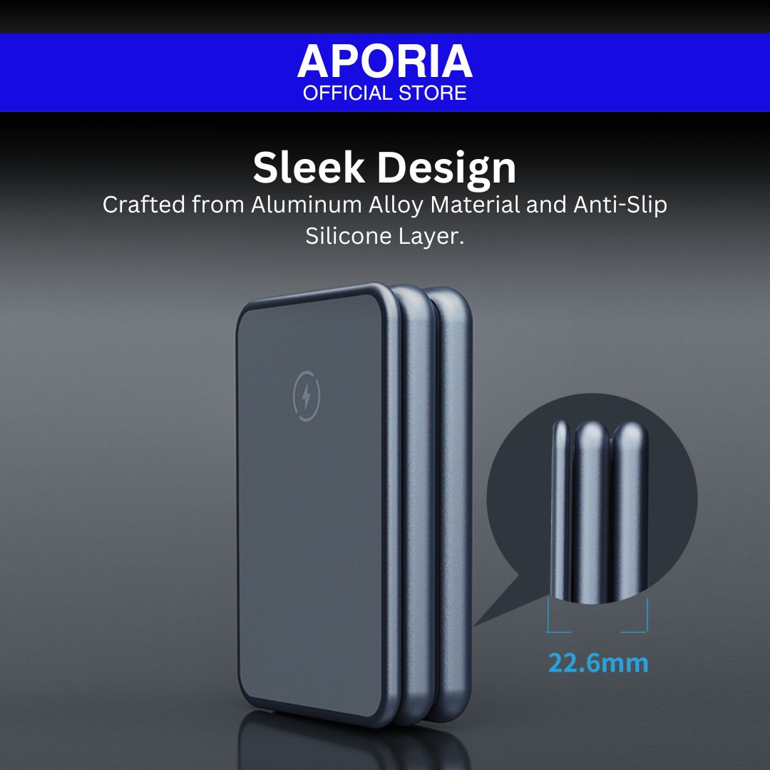 Aporia adjustable stand for iPhone 15 Pro Max, iPhone 15 Pro, iPhone 15 Plus, iPhone 15, iPhone 14 Pro Max, iPhone 14 Pro, iPhone 14 Plus, iPhone 14, iPhone 13 Pro Max, iPhone 13 Pro, iPhone 13 Mini, iPhone 13, iPhone 12 Pro Max, iPhone 12 Pro, iPhone 12 Mini, iPhone 12: 3-in-1 MagSafe foldable wireless charging station for iPhone 15/14/13/12 series, AirPods, and iWatch. Crafted from Aluminum Alloy Material and Anti-Slip Silicone Layer.