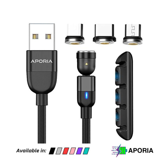 Aporia 5Pin 540° Rotating 3-in-1 Magnetic Charging Cable