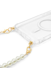 Load image into Gallery viewer, Aporia - iPhone 14 - Magsafe Clear Case with Two Set Wristlet + Crossbody Pearl Straps Removable | Compatible for MagSafe Wireless Charging + Luxury Design (iPhone 14)

