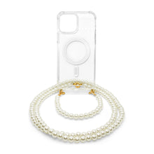Load image into Gallery viewer, Aporia Magsafe case includes two pearl wristlet straps: one long and one short
