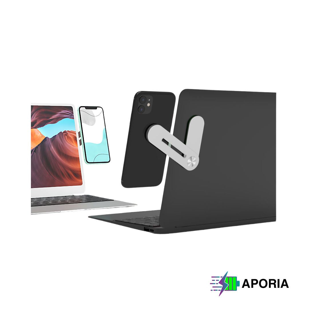 Aporia MagSafe Magnetic Laptop and Phone Mount Silver
