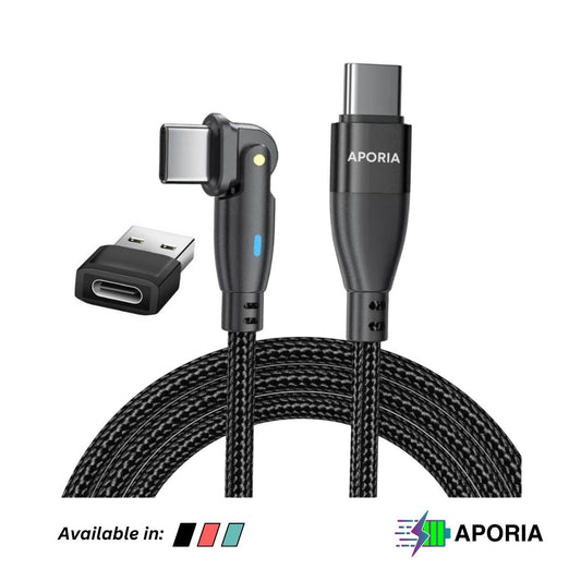 Aporia 20W USB Type C Magnetic Charging Cable - 180 Degree Rotation