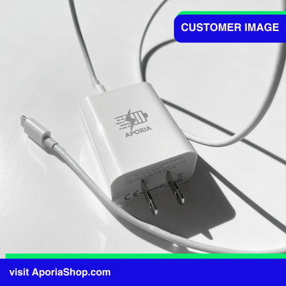 Customer image of Aporia 20W Dual Port Wall Charger - USB Type A and USB Type C