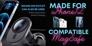 MagSafe iPhone 15 14 13 12 Car Charger + 15W Fast Charger + Enhanced Air Vent Clip