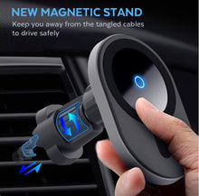 Load image into Gallery viewer, MagSafe iPhone 15 14 13 12 Car Charger + 15W Fast Charger + Enhanced Air Vent Clip
