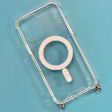 Load image into Gallery viewer, Aporia - MagSafe Clear Case with crossbody or wristlet strap of pearl or others
