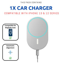 Load image into Gallery viewer, MagSafe iPhone 15/14/13/12 Car Charger + 15W Fast Charger
