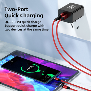 APORIA - Super convenient USB 20W Dual Port Wall Charger with QC 3.0 and PD USB A & C