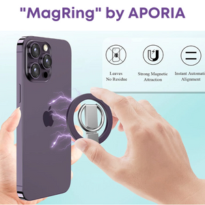 MagRing iPhone 15/14/13/12 Gripper MagSafe Grip Holder Finger Ring Removable Detachable