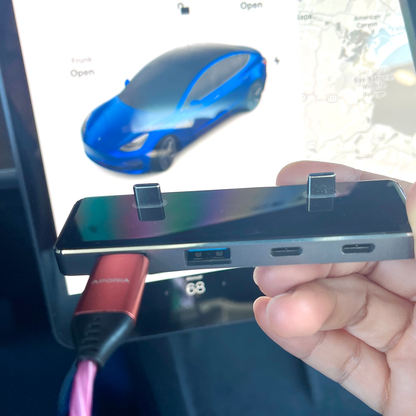 Tesla USB Extender Front or Rear Docking Station Plug Converter for Model 3 & Y 2020+