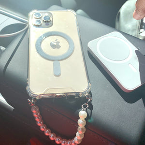 Aporia - MagSafe Clear Case + Pearl Wristlet for iPhone 15/14/13/12