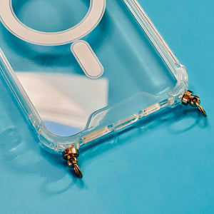 MagSafe Clear Case with crossbody for iPhone 15 14 13 12